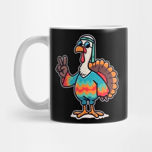 Peace Sign Turkey Hand | Thanksgiving | Thankful | Holiday | Cute | Turkey Mug